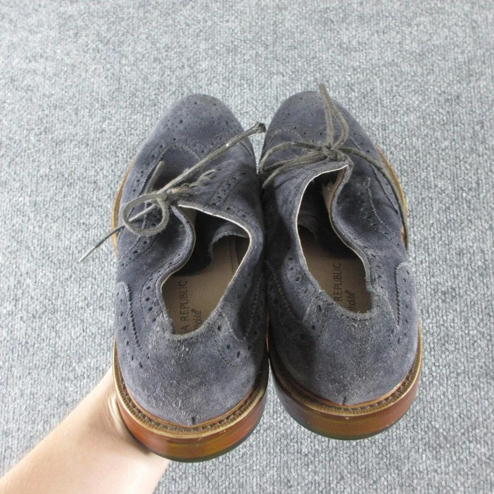 Banana Republic Ortholite Loafers Mens Size 10 Blue Suede Wingtip Dress Shoes